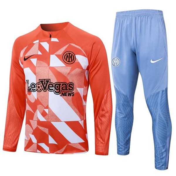 Sudadera De Training Inter Milan 2024-25 Naranja Blanco 3